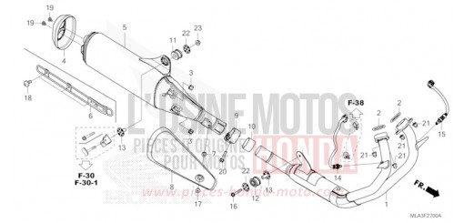 SILENCIEUX D'ECHAPPEMENT CMX1100AN de 2022